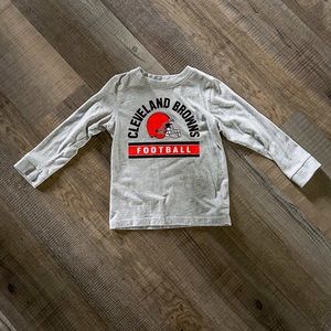 Cleveland Browns Long Sleeve Toddler T- shirt Size 4t